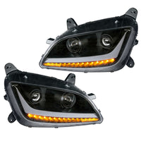 Black Projection Headlight With LED Position & Signal For 2012-2021 Peterbilt 579 (Driver of Passenger Side)