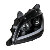 Black Projection Headlight With LED Position & Signal For 2012-2021 Peterbilt 579 (Driver of Passenger Side)