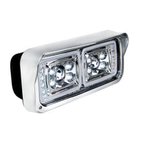 10 High Power LED "Chrome" Projection Headlight w/ LED Turn Signal & Position Light Bar (Driver or Passenger Side)