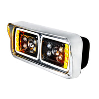 10 High Power LED "Blackout" Projection Headlight w/ LED Turn Signal & Position Light Bar (Driver or Passenger Side)