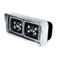 10 High Power LED "Blackout" Projection Headlight w/ LED Turn Signal & Position Light Bar (Driver or Passenger Side)