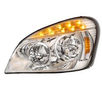 United Pacific - Chrome LED Headlight For 2008-2017 Freightliner Cascadia (Driver or Passenger Side)