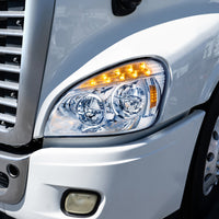 United Pacific - Chrome LED Headlight For 2008-2017 Freightliner Cascadia (Driver or Passenger Side)