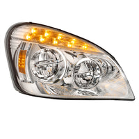 United Pacific - Chrome LED Headlight For 2008-2017 Freightliner Cascadia (Driver or Passenger Side)