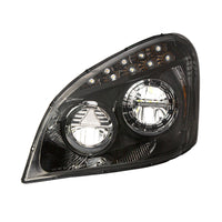 United Pacific - Black LED Headlight For 2008-2017 Freightliner Cascadia (Driver or Passenger Side)
