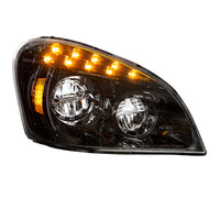 United Pacific - Black LED Headlight For 2008-2017 Freightliner Cascadia (Driver or Passenger Side)