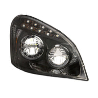 United Pacific - Black LED Headlight For 2008-2017 Freightliner Cascadia (Driver or Passenger Side)