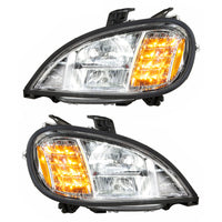 United Pacific - Chrome LED Headlight For 2001-2020 Freightliner Columbia (Driver or Passenger Side)