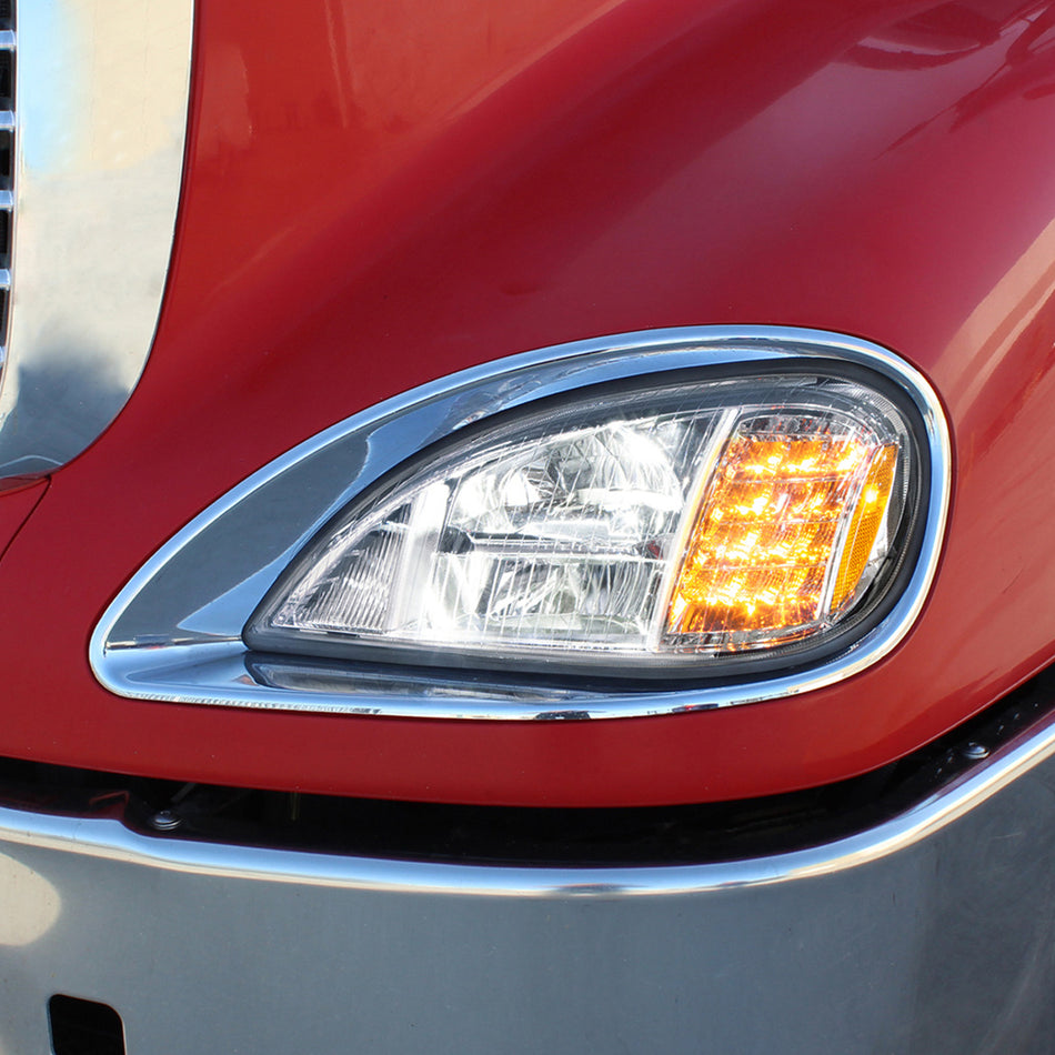 United Pacific - Chrome LED Headlight For 2001-2020 Freightliner Columbia (Driver or Passenger Side)
