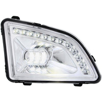 18 LED Chrome Projector Fog Light With Position Light For 2018-2024 Volvo VNL (Driver or Passenger Side)