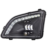 18 LED Black Projector Fog Light With Position Light For 2018-2024 Volvo VNL (Driver or Passenger Side)