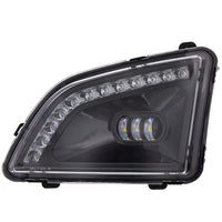 18 LED Black Projector Fog Light With Position Light For 2018-2024 Volvo VNL (Driver or Passenger Side)