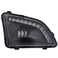 18 LED Black Projector Fog Light With Position Light For 2018-2024 Volvo VNL (Driver or Passenger Side)