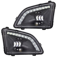 18 LED Black Projector Fog Light With Position Light For 2018-2024 Volvo VNL (Driver or Passenger Side)