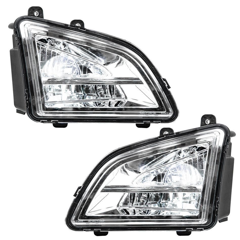 Chrome LED Driving & Fog Light For 2018-2024 Volvo VNL - Competition Series (Driver or Passenger Side)