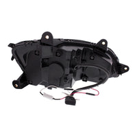 Black LED Headlight With Sequential Turn Signal & Position Light Bars For 2008-17 Kenworth T660