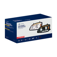 Black LED Headlight With Sequential Turn Signal & Position Light Bars For 2008-17 Kenworth T660
