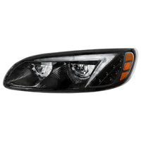 Black LED Headlight For Peterbilt 386 (2005-2015) & 387 (1999-2010) (Driver or Passenger Side)