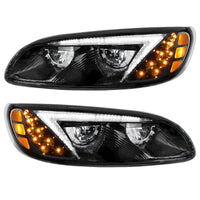 Black LED Headlight For Peterbilt 386 (2005-2015) & 387 (1999-2010) (Driver or Passenger Side)