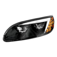 Black LED Headlight For Peterbilt 386 (2005-2015) & 387 (1999-2010) (Driver or Passenger Side)