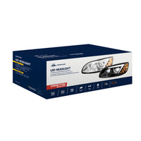 Black LED Headlight For Peterbilt 386 (2005-2015) & 387 (1999-2010) (Driver or Passenger Side)