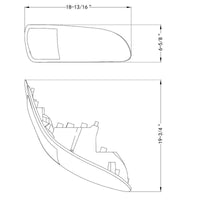 Black LED Headlight For Peterbilt 386 (2005-2015) & 387 (1999-2010) (Driver or Passenger Side)