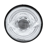 ULTRALIT- LED 5-3/4" Round Headlight With 60 LED Dual Color Light Bar, Amber & White LED (High or Low Beam)