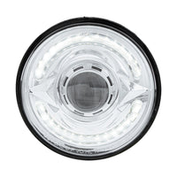 ULTRALIT- LED 5-3/4" Round Headlight With 60 LED Dual Color Light Bar, Amber & White LED (High or Low Beam)