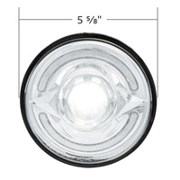 ULTRALIT- LED 5-3/4" Round Headlight With 60 LED Dual Color Light Bar, Amber & White LED (High or Low Beam)