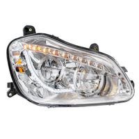 High Power 45 LED Chrome Headlight With Sequential Turn Signal For 2013-2021 Kenworth T680