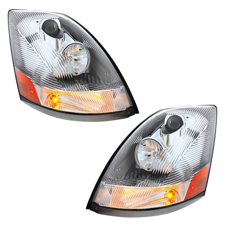 Chrome Headlight For 2003-2017 Volvo VN - Competition Series (Driver or Passenger Side)