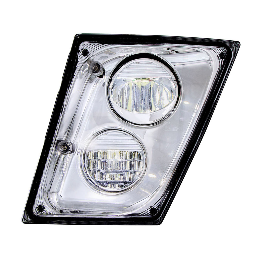 2 High Power LED Chrome Driving Light & Fog Light For 2003-2017 Volvo VNL (Driver or Passenger Side)
