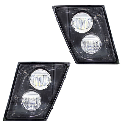 2 High Power LED Black Driving Light & Fog Light For 2003-2017 Volvo VNL (Driver or Passenger Side)