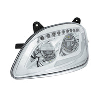 Chrome LED Headlight W/Sequential LED Turn Signal For Peterbilt 579 (2012-21) & 587 (2010-16) - (Driver or Passenger Side)