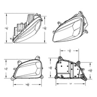 Chrome LED Headlight W/Sequential LED Turn Signal For Peterbilt 579 (2012-21) & 587 (2010-16) - (Driver or Passenger Side)