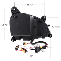 Black LED Headlight w/ Sequential LED Turn Signal For Peterbilt 579 (2012-21) & 587 (2010-16) - (Driver or Passenger Side)