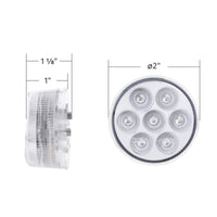 7 LED 2" Round Double Fury Clearance/Marker Light (Various Color Options)