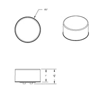 7 LED 2" Round Double Fury Clearance/Marker Light (Various Color Options)