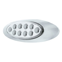 10 LED Oval Double Fury Clearance/Marker Light With Clear Lens & Chrome Bezel (Various Colors)