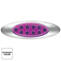 10 LED Oval Double Fury Clearance/Marker Light With Clear Lens & Chrome Bezel (Various Colors)