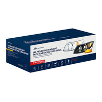 Black LED Projector Headlight With Rear Facing Turn Signal For International Durastar 2002-2018