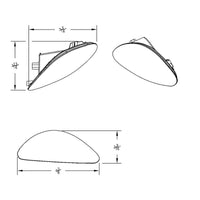 6 LED Rear Facing Turn Signal & Parking Light For IH Durastar (2003-2018) & MV (2019-2022) - Driver or Passenger Side