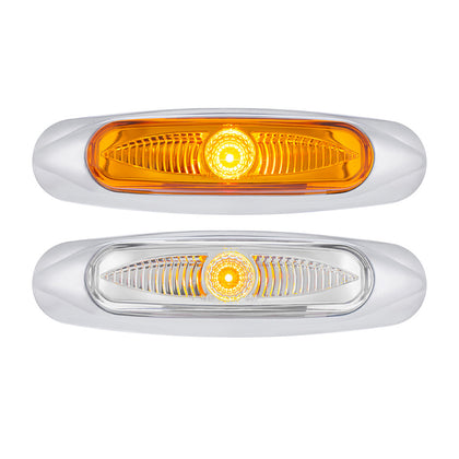 5-3/4" Wide 3 LED ViperEye Clearance/Marker Light - Amber LEDs (Amber or Clear Lens)