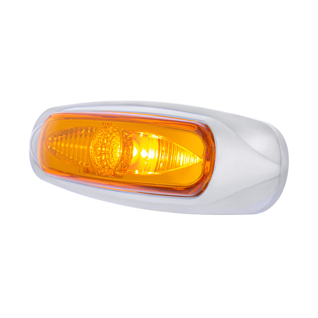 5-3/4" Wide 3 LED ViperEye Clearance/Marker Light - Amber LEDs (Amber or Clear Lens)