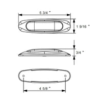 5-3/4" Wide 3 LED ViperEye Clearance/Marker Light - Amber LEDs (Amber or Clear Lens)