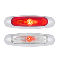 5-3/4" Wide 3 LED ViperEye Clearance/Marker Light - Red LEDs (Red or Clear Lens)