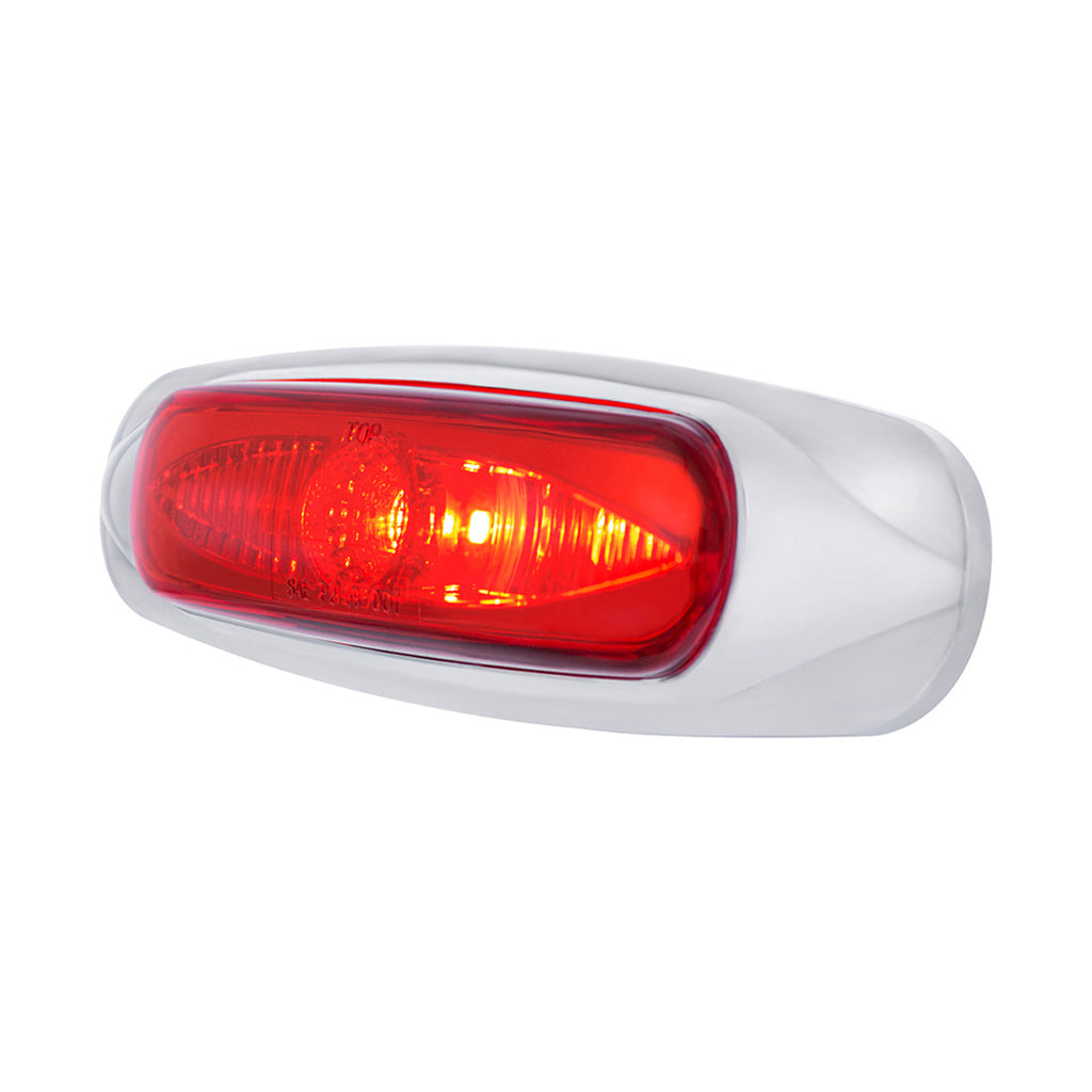 5-3/4" Wide 3 LED ViperEye Clearance/Marker Light - Red LEDs (Red or Clear Lens)