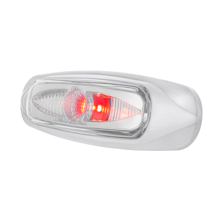 5-3/4" Wide 3 LED ViperEye Clearance/Marker Light - Red LEDs (Red or Clear Lens)