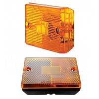 United Pacific - Rectangular Clearance/Marker Light w/ Reflex Lens (Amber or Black Base)