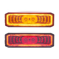10 LED Rectangular Abyss Clearance/Marker Light (Amber LEDs/Amber Lens or Red LEDs/Red Lens)